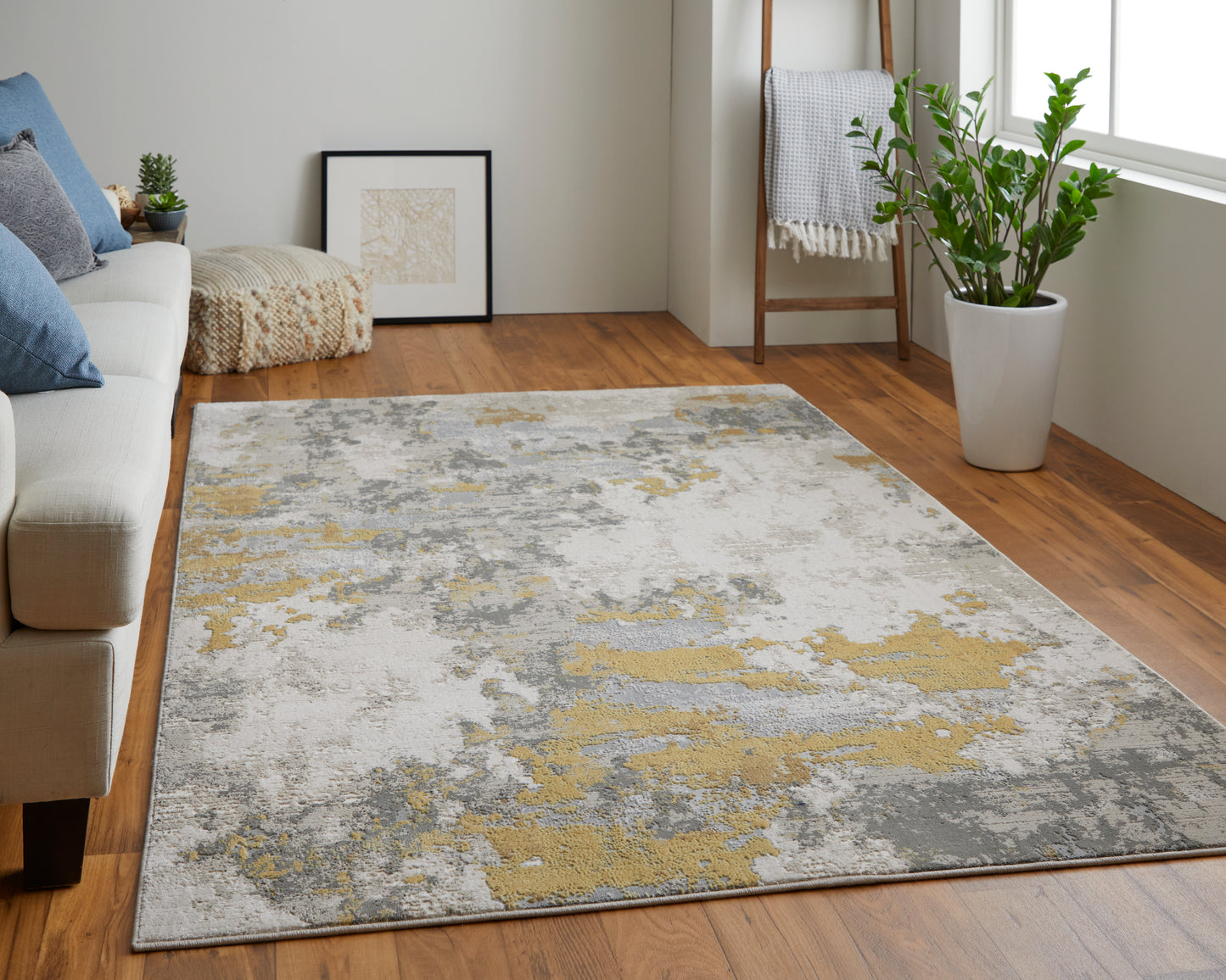 Waldor 3970F Machine Made Synthetic Blend Indoor Area Rug by Feizy Rugs