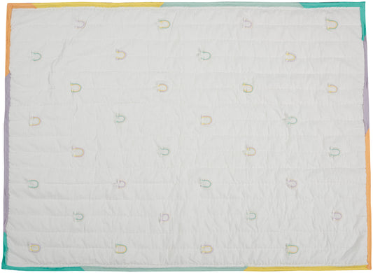 Plush Lines CR365 Cotton Embroid Rainbow Qult Quilt From Mina Victory By Nourison Rugs