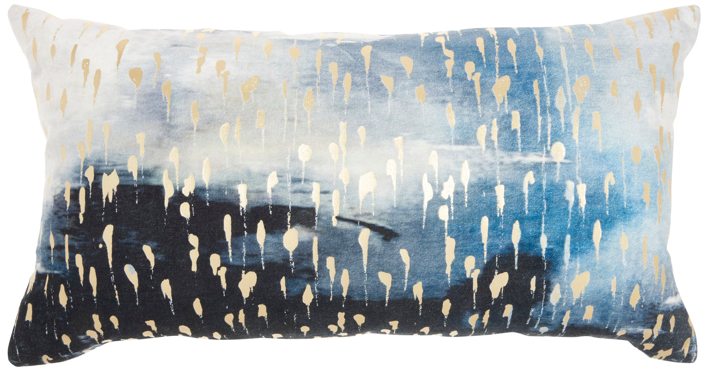 Sofia AC201 Cotton Metallic Drops Ombre Throw Pillow From Mina Victory By Nourison Rugs