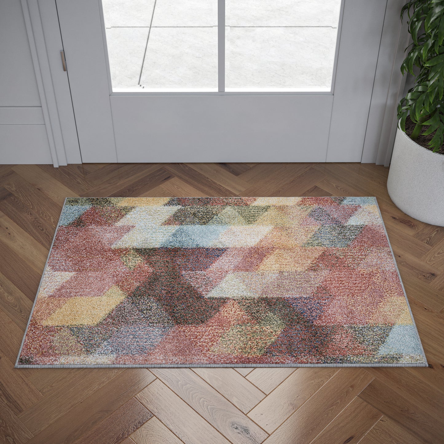 Reina-REI19 Cut Pile Synthetic Blend Indoor Area Rug by Tayse Rugs