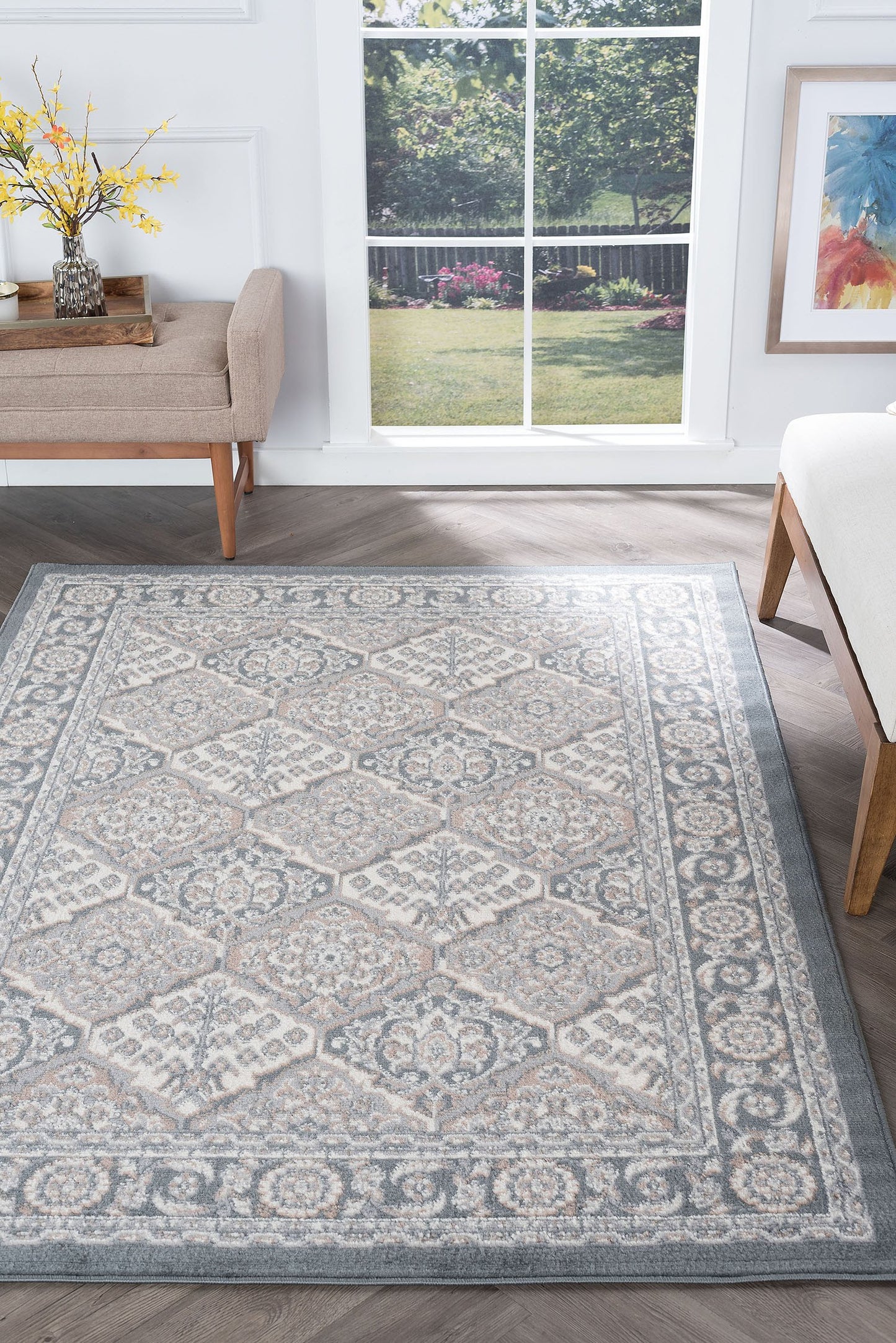 Hampton-HMP42 Cut Pile Synthetic Blend Indoor Area Rug by Tayse Rugs