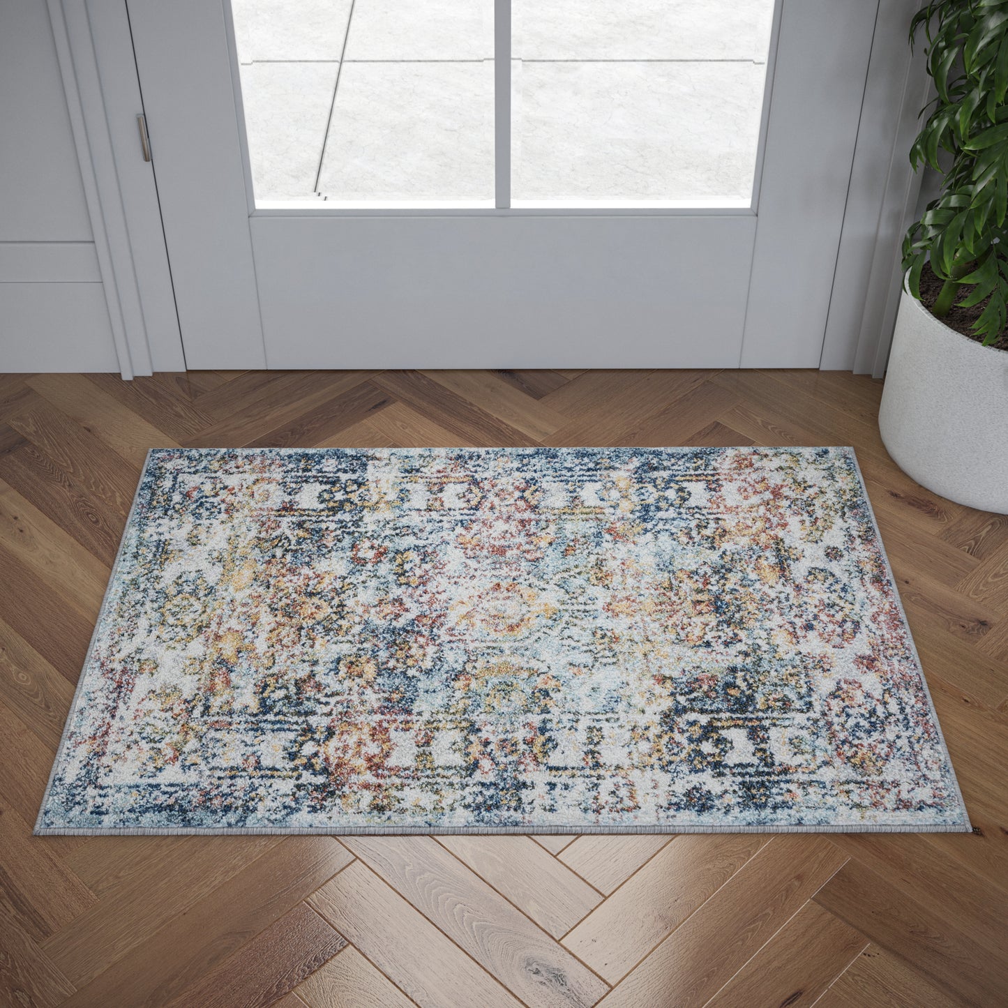 Reina-REI11 Cut Pile Synthetic Blend Indoor Area Rug by Tayse Rugs