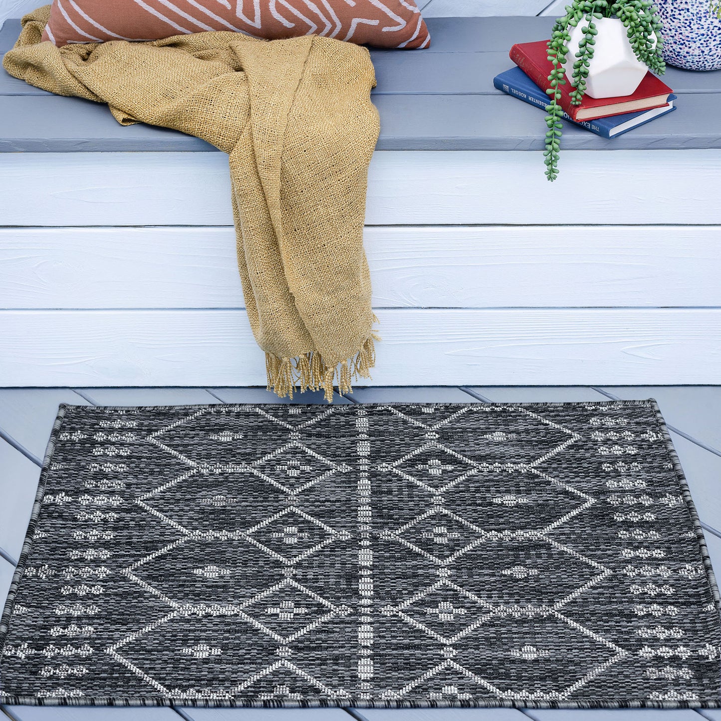 Veranda-VND20 Flat Weave Synthetic Blend Indoor/Outdoor Area Rug by Tayse Rugs