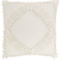 Nicole Curtis Pillow RJ199 Cotton Diamond Fringe Throw Pillow From Nicole Curtis By Nourison Rugs