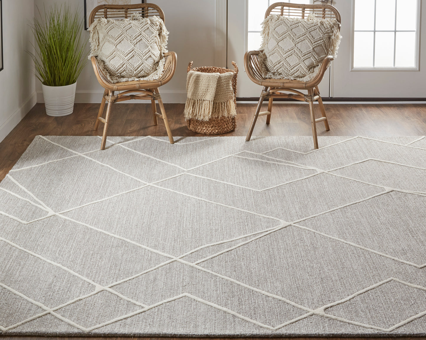 Euclid T8004 Hand Tufted Wool Indoor Area Rug by Feizy Rugs