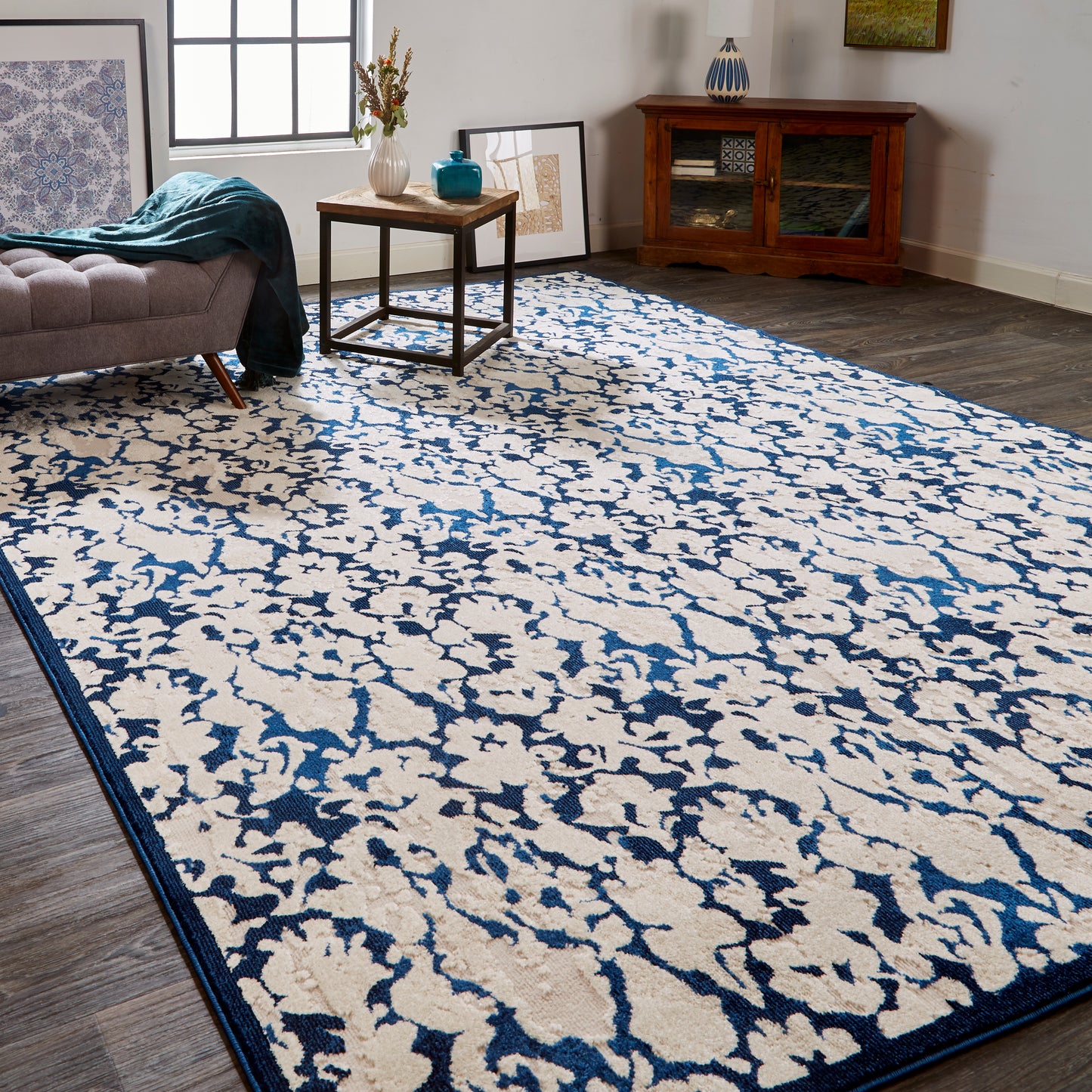 Remmy 3515F Machine Made Synthetic Blend Indoor Area Rug by Feizy Rugs