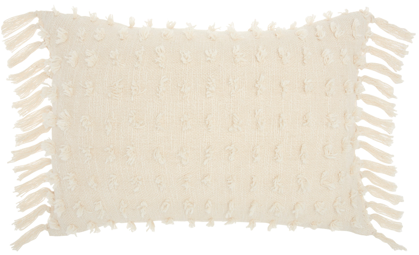 Life Styles GT037 Cotton Cut Fray Texture Throw Pillow From Mina Victory By Nourison Rugs