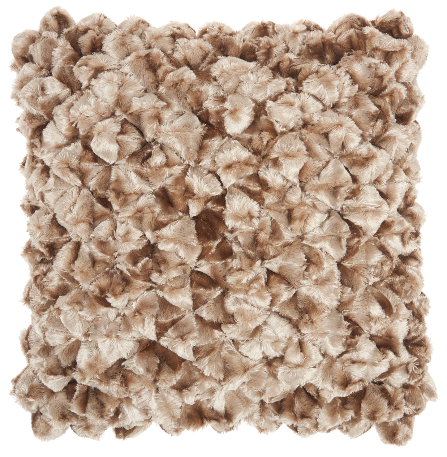 Sofia YS101 Synthetic Blend Velvet Shimmer Poms Throw Pillow From Mina Victory By Nourison Rugs