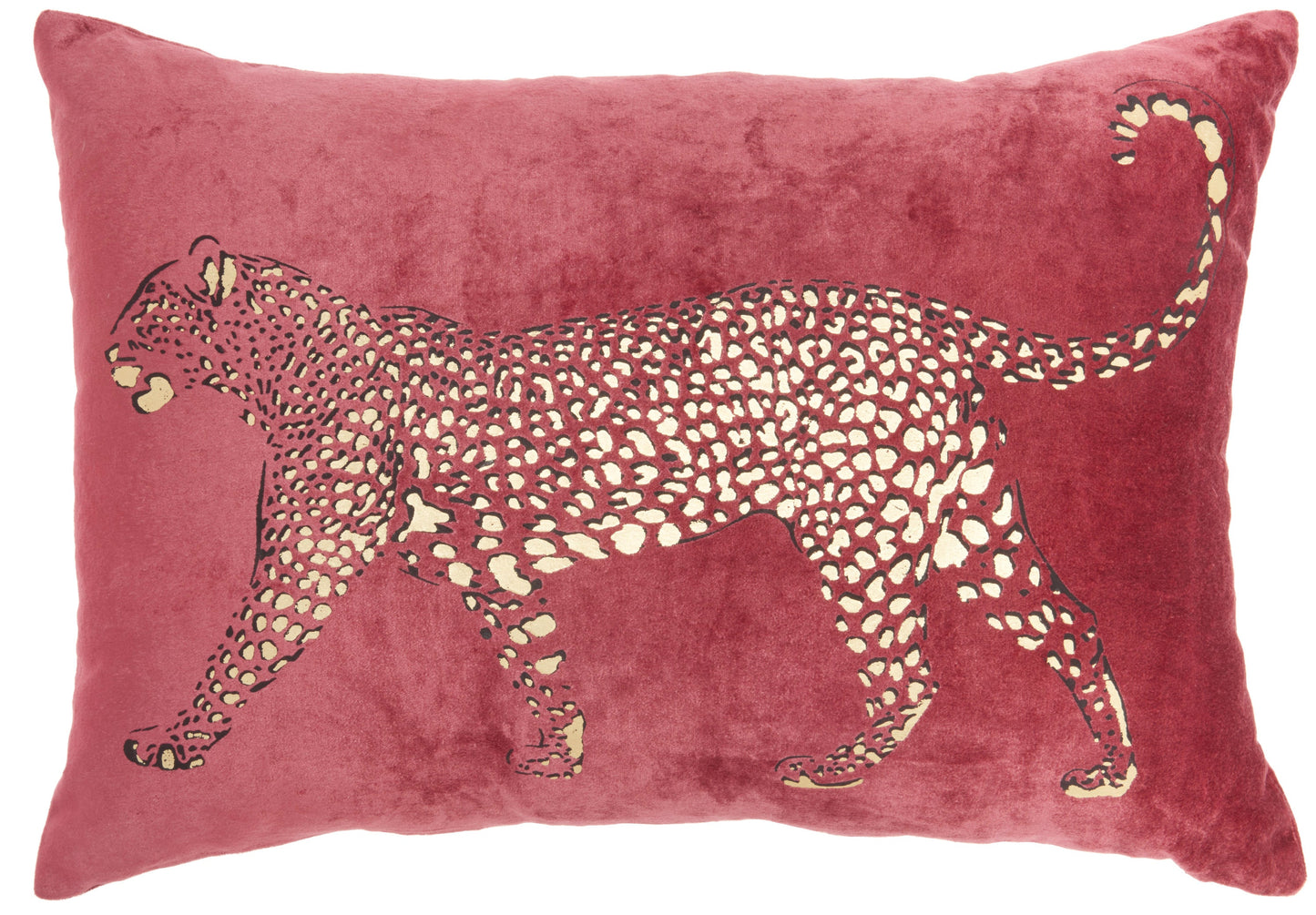Sofia AC203 Cotton Metallic Leopard Throw Pillow From Mina Victory By Nourison Rugs