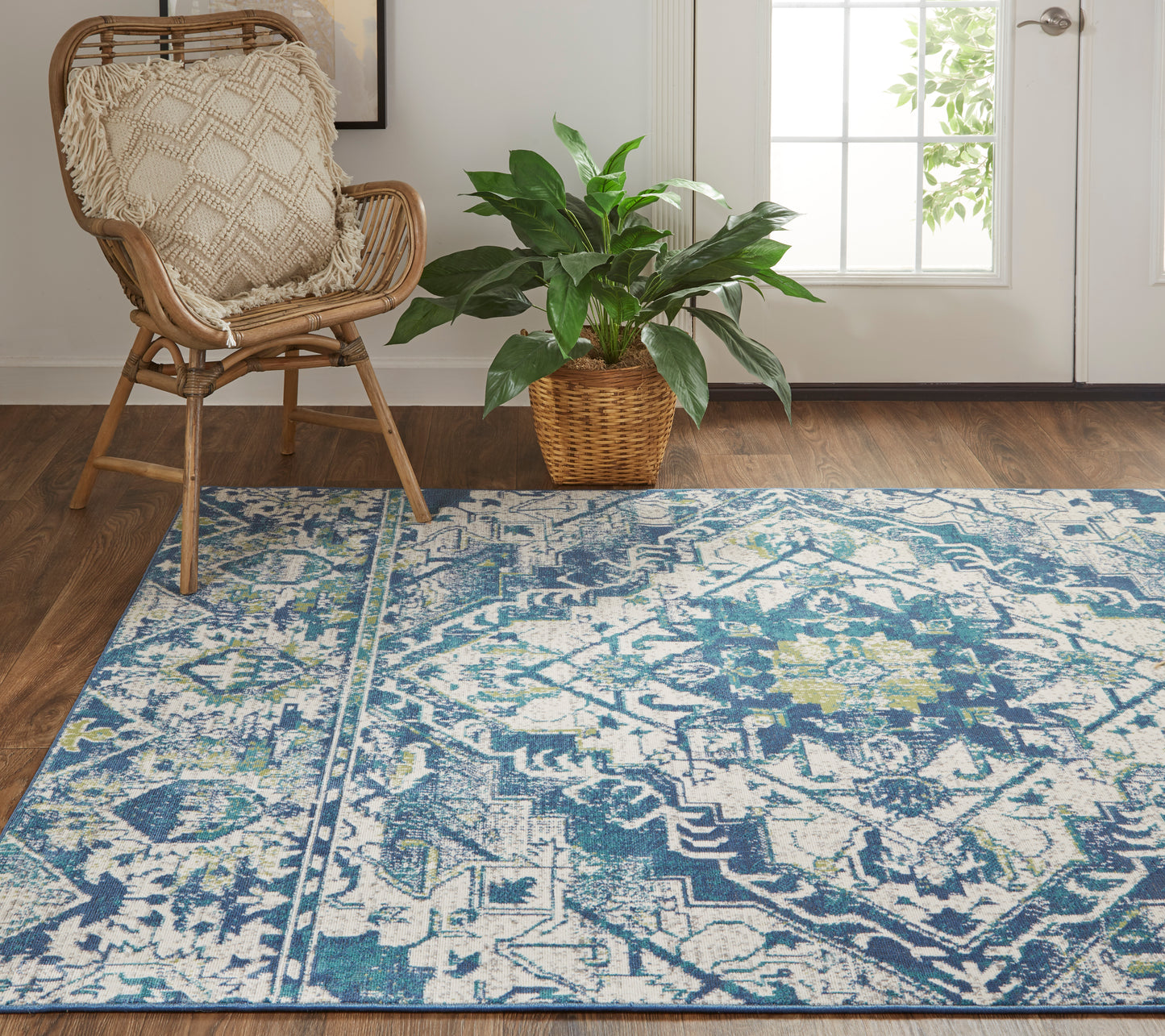 Foster 3760F Machine Made Synthetic Blend Indoor Area Rug by Feizy Rugs