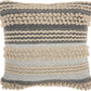 Life Styles DC425 Synthetic Blend Texture Stripes Throw Pillow From Mina Victory By Nourison Rugs