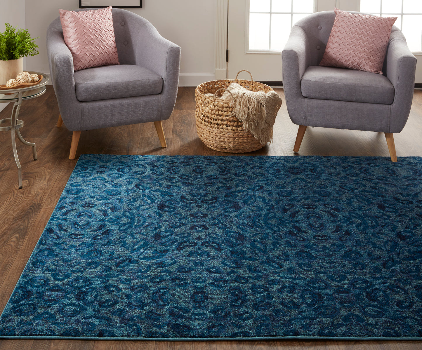 Remmy 3424F Machine Made Synthetic Blend Indoor Area Rug by Feizy Rugs