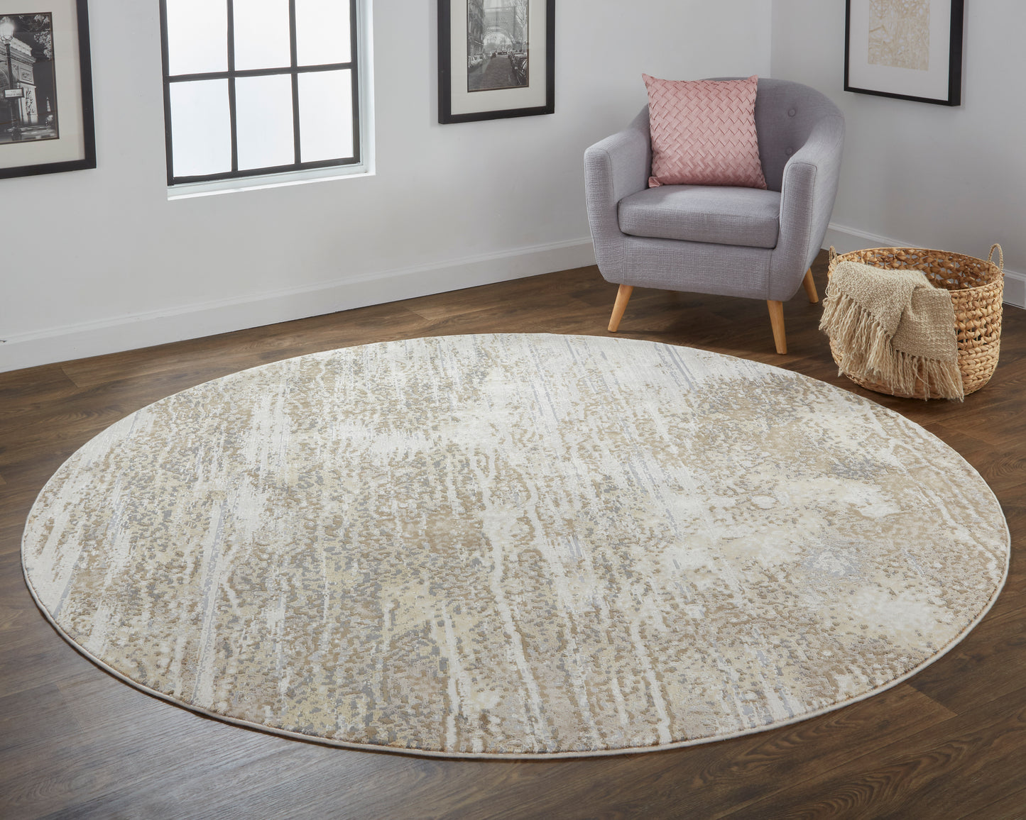 Parker 3705F Machine Made Synthetic Blend Indoor Area Rug by Feizy Rugs