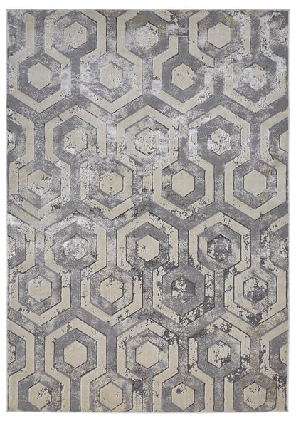 Micah 3046F Machine Made Synthetic Blend Indoor Area Rug by Feizy Rugs