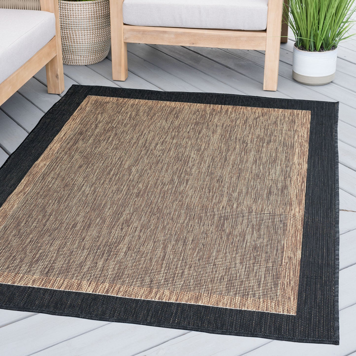 Eco-ECO12 Flat Weave Synthetic Blend Indoor/Outdoor Area Rug by Tayse Rugs