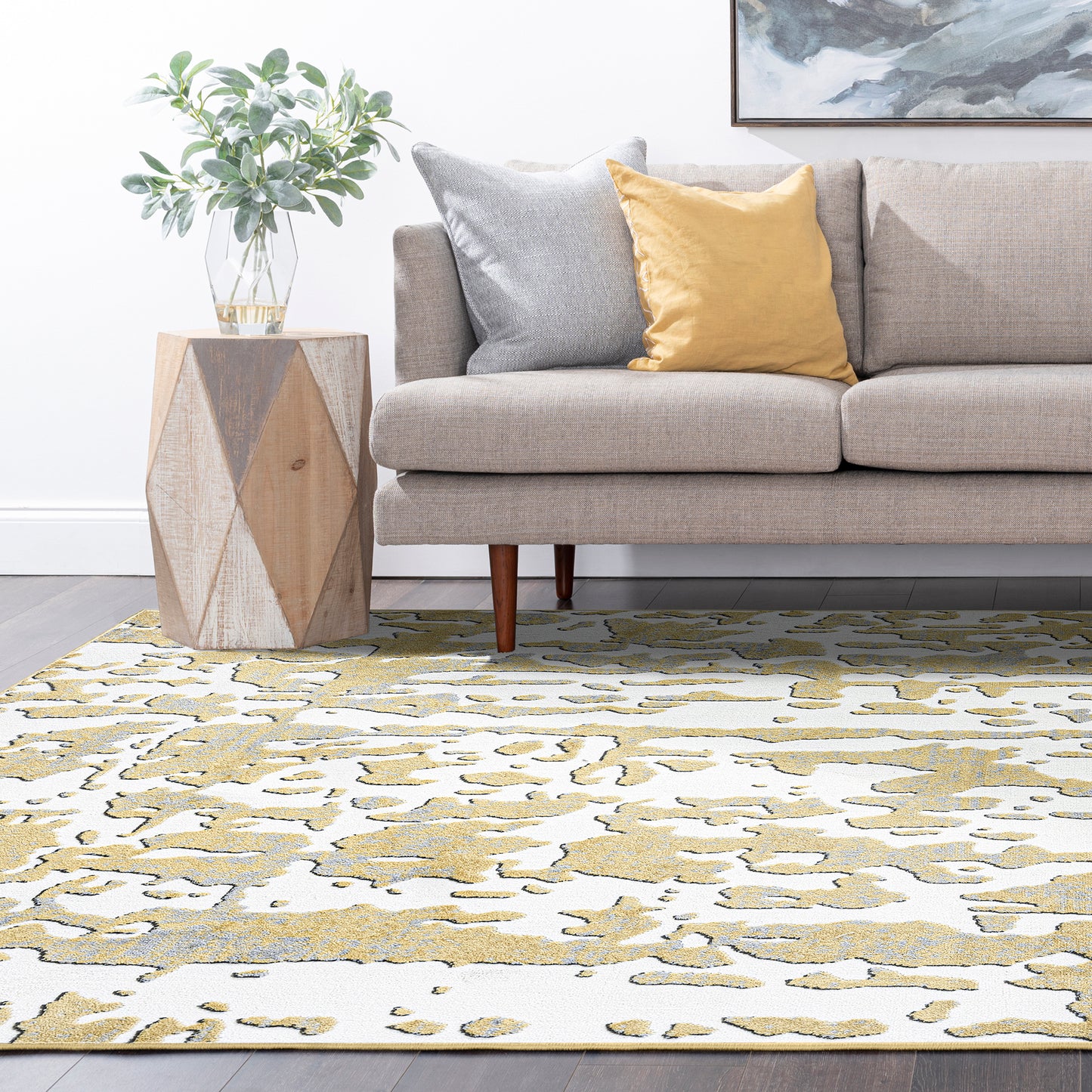 Wyatt-WYT16 Cut Pile Synthetic Blend Indoor Area Rug by Tayse Rugs