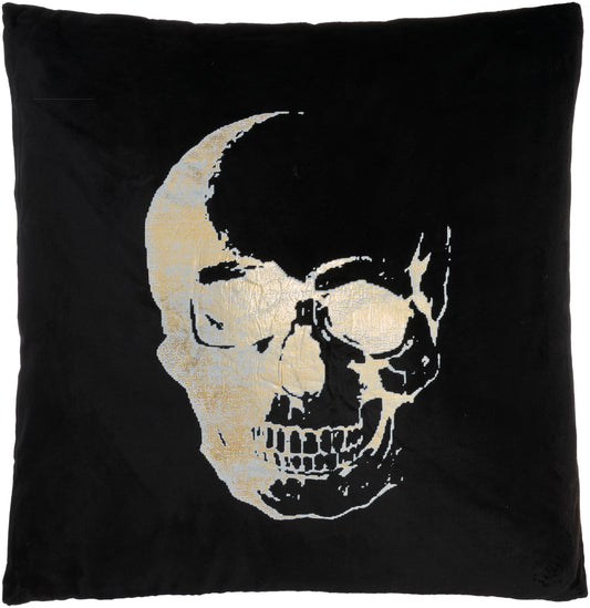 Sofia AC208 Cotton Metallic Skull Throw Pillow From Mina Victory By Nourison Rugs