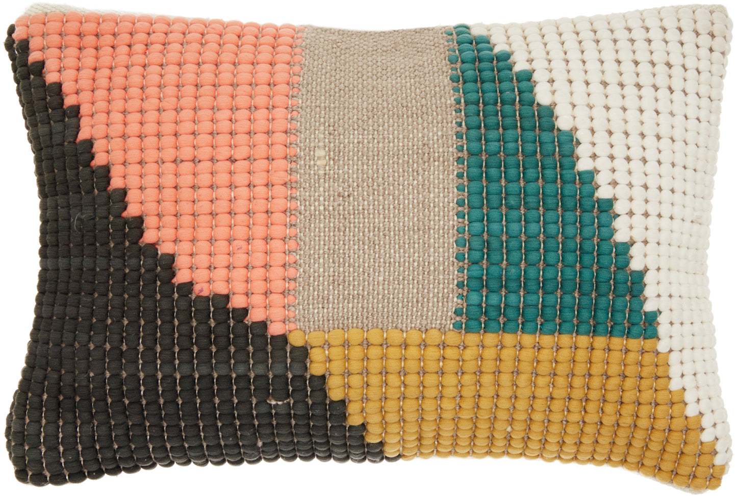 Life Styles RN027 Cotton Woven Geometric Throw Pillow From Mina Victory By Nourison Rugs