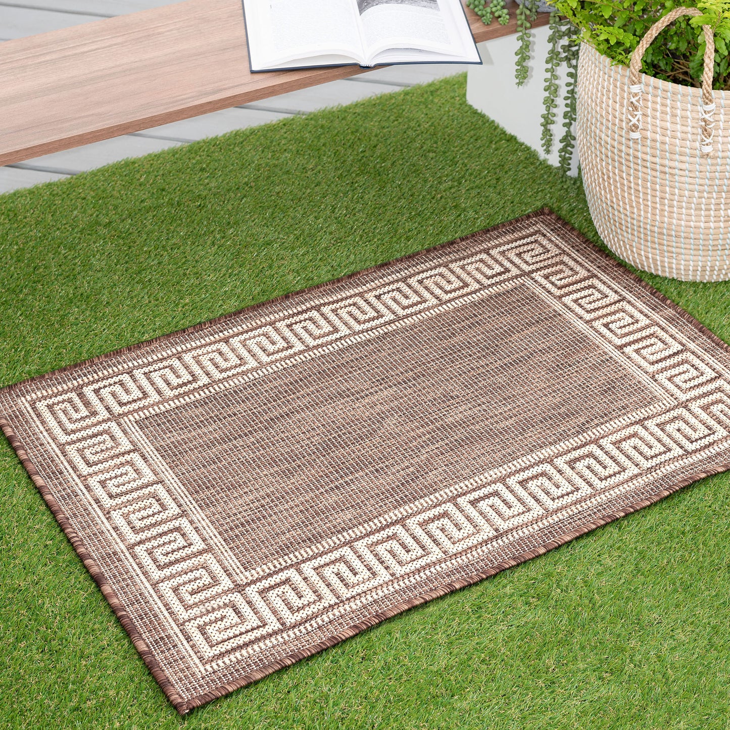 Eco-ECO10 Flat Weave Synthetic Blend Indoor/Outdoor Area Rug by Tayse Rugs