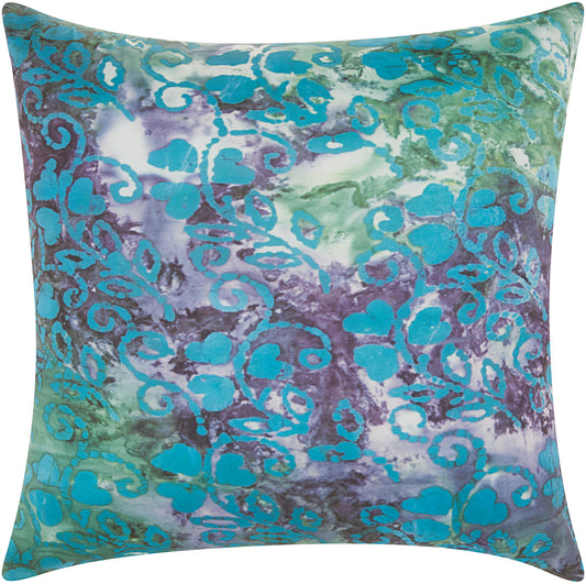 Outdoor Pillows TI772 Synthetic Blend Floral Watercolor Throw Pillow From Mina Victory By Nourison Rugs | Throw Pillow