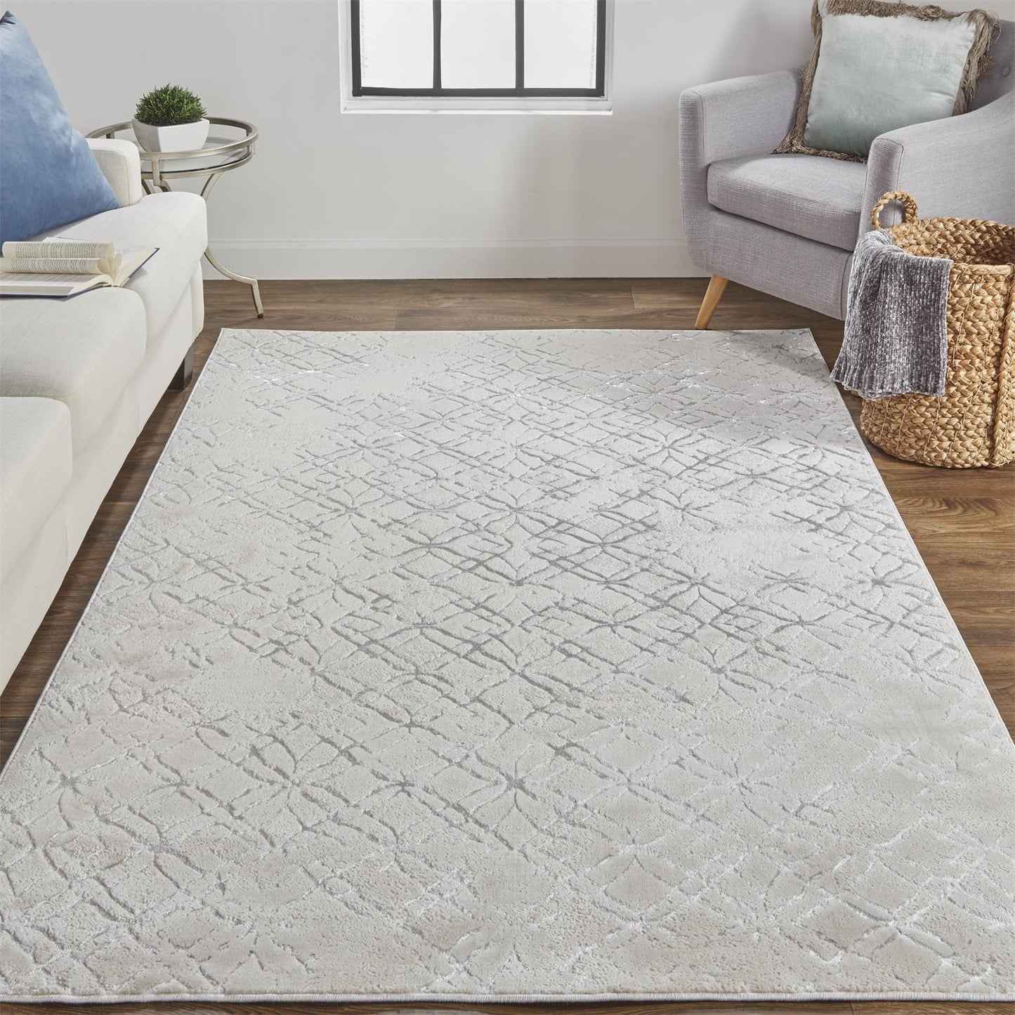 Micah 3047F Machine Made Synthetic Blend Indoor Area Rug by Feizy Rugs