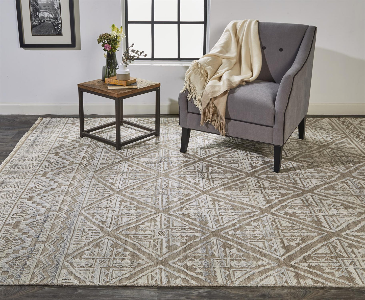 Payton 6497F Hand Knotted Synthetic Blend Indoor Area Rug by Feizy Rugs