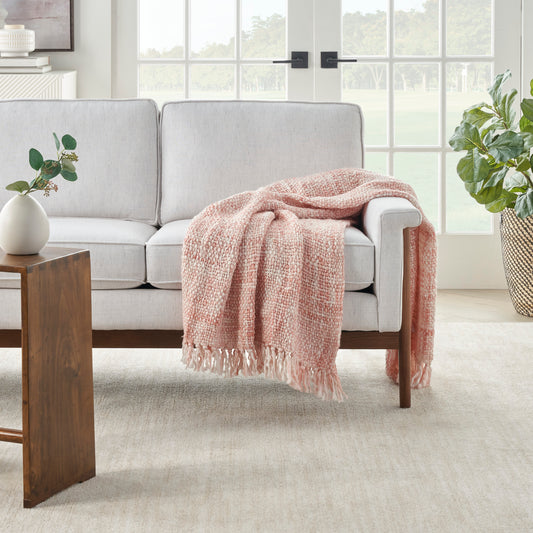 Throw T1123 Synthetic Blend Basket Weave Throw Throw Blanket From Mina Victory By Nourison Rugs