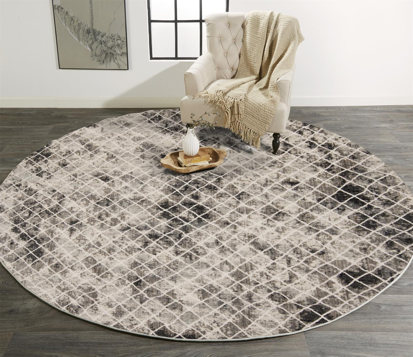 Kano 3873F Machine Made Synthetic Blend Indoor Area Rug by Feizy Rugs