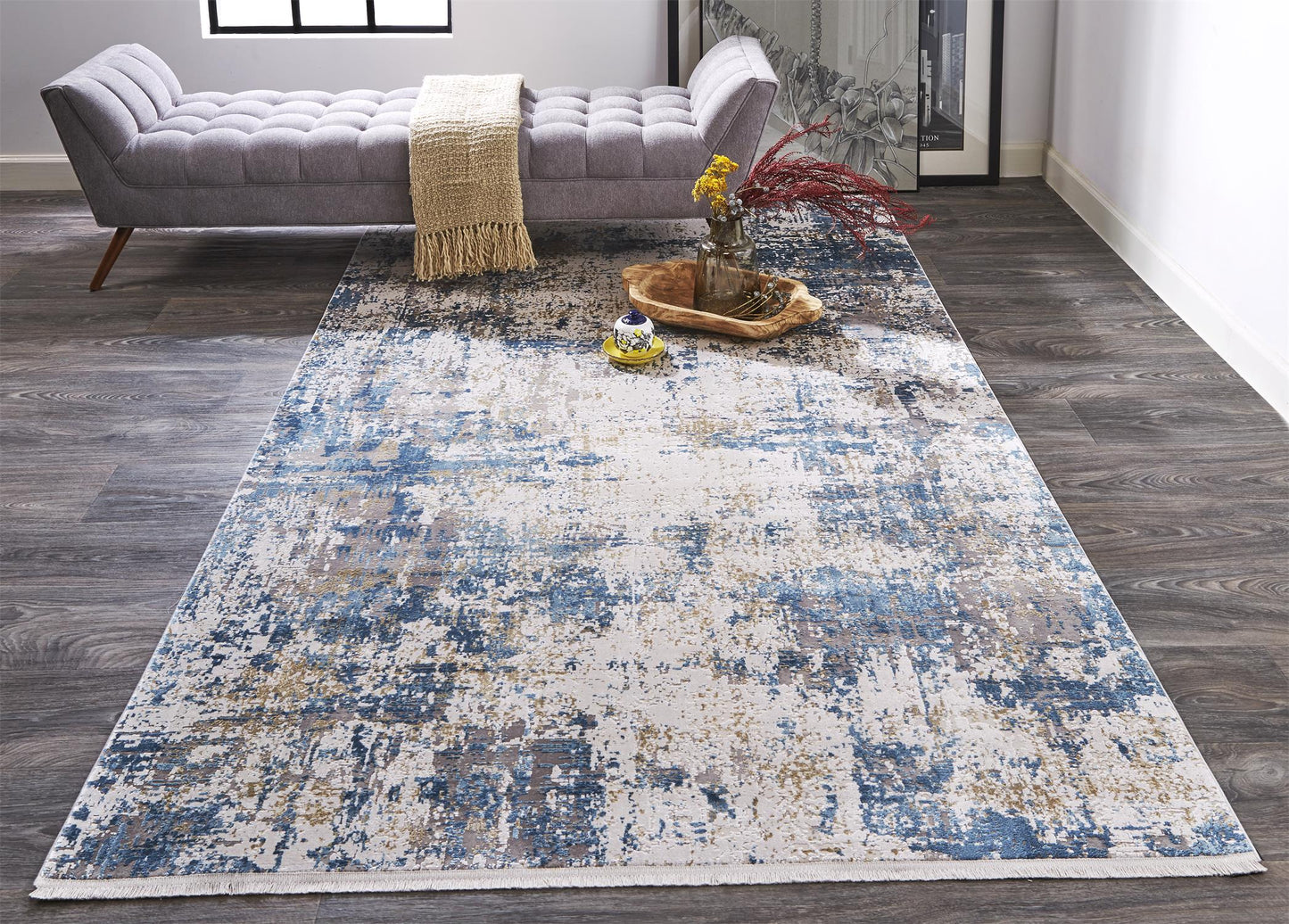 Cadiz 3891F Machine Made Synthetic Blend Indoor Area Rug by Feizy Rugs